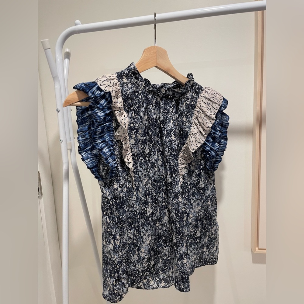 House of Harlow mock neck blouse